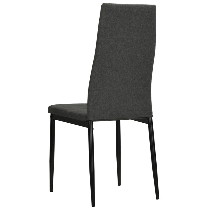 Dining room chairs 4 pcs. Dark gray fabric