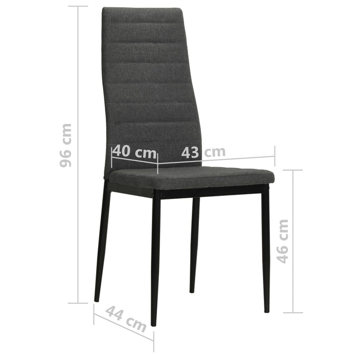 Dining room chairs 4 pcs. Dark gray fabric