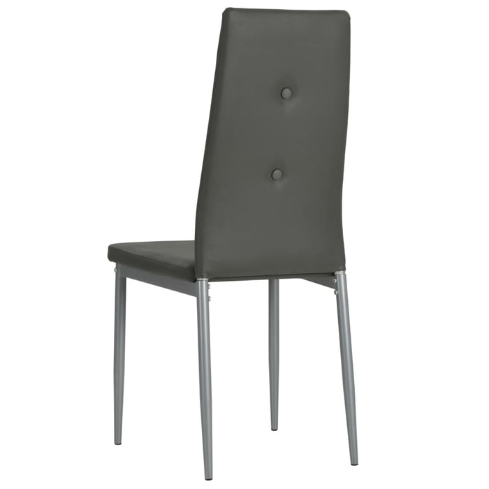 Dining room chairs 4 pcs. Gray faux leather