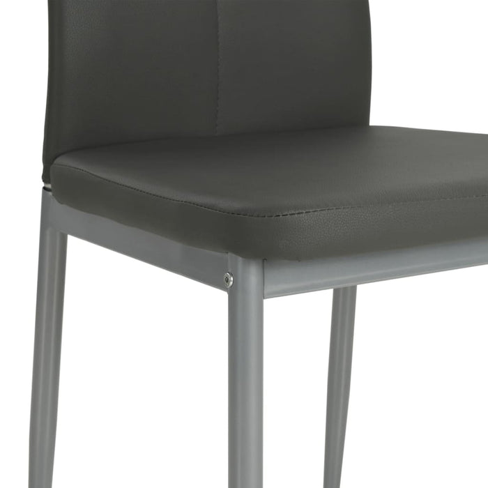Dining room chairs 4 pcs. Gray faux leather