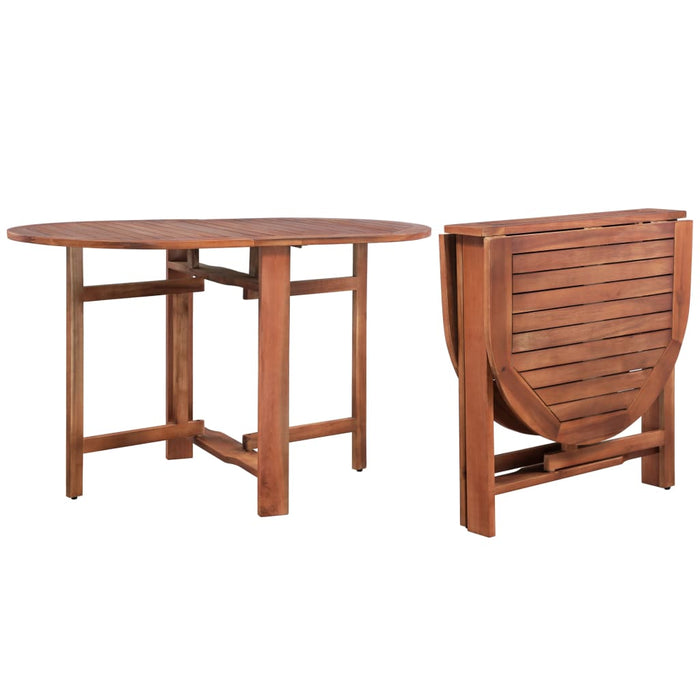 Folding garden table 120 x 70 x 74 cm solid acacia wood
