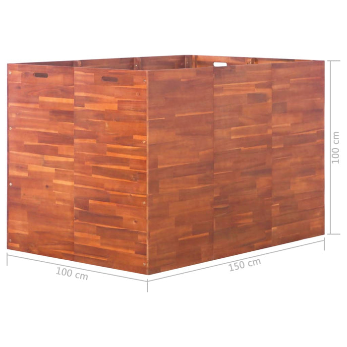 Garten-Hochbeet Akazienholz 150x100x100 cm