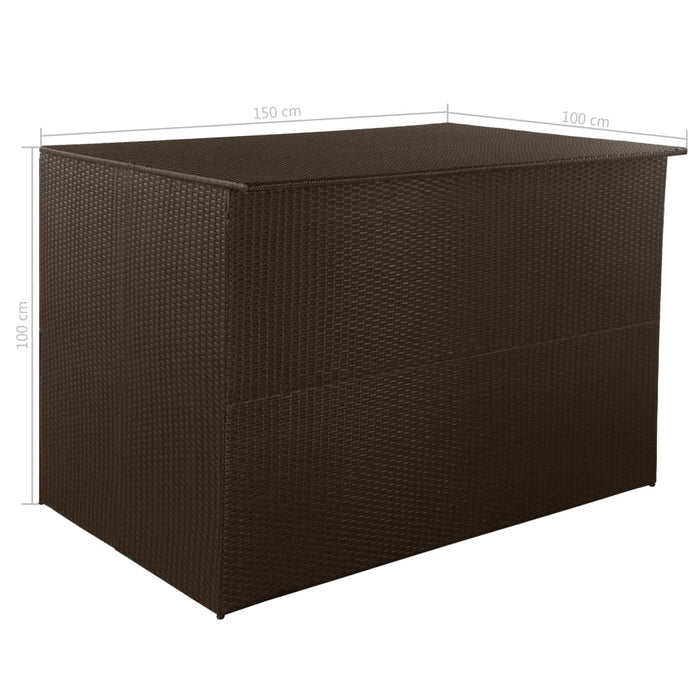 Gartenbox Braun 150x100x100 cm Poly Rattan