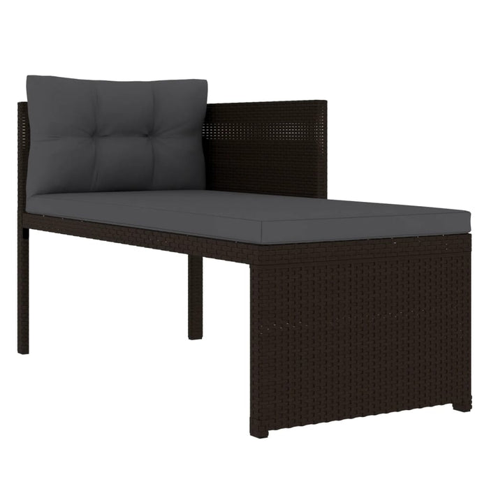4-tlg. Garten-Lounge-Set Poly Rattan Braun