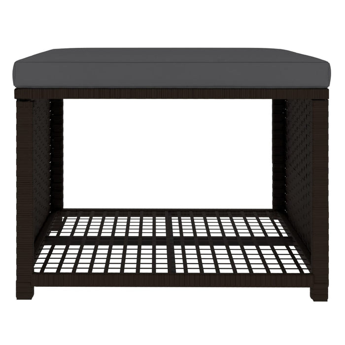 4-tlg. Garten-Lounge-Set Poly Rattan Braun