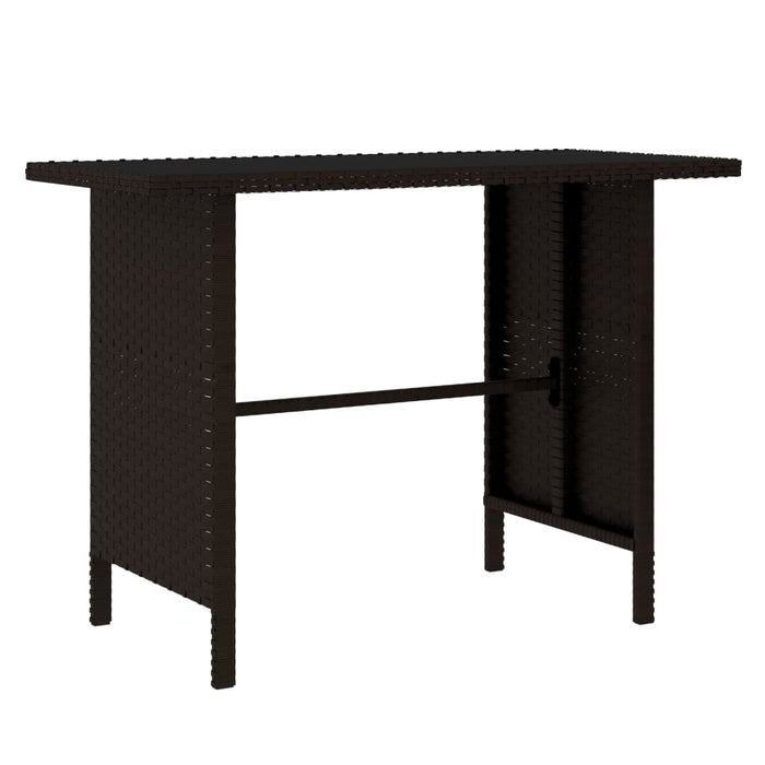 4-tlg. Garten-Lounge-Set Poly Rattan Braun