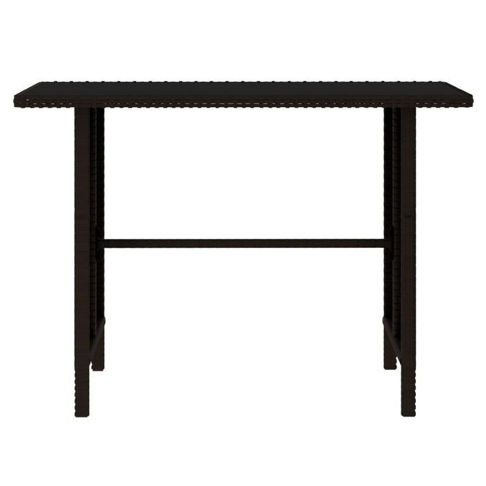 4-tlg. Garten-Lounge-Set Poly Rattan Braun