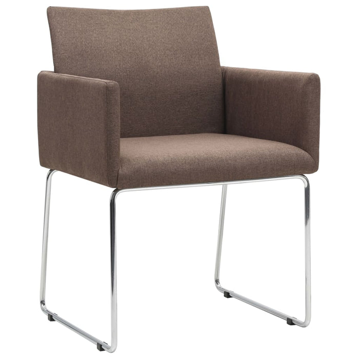 Esszimmerstühle 2 Stk. Braun Stoff