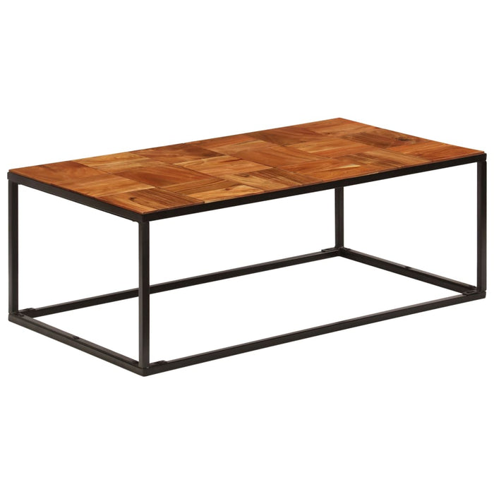 Coffee table 110 x 60 x 40 cm solid acacia wood and steel