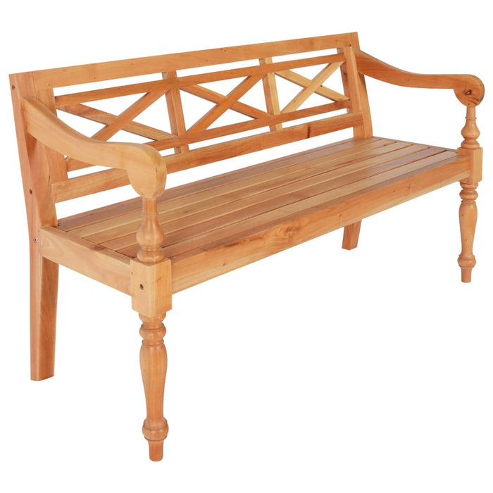 Batavia-Sitzbank 136 cm Mahagoni Massivholz Hellbraun