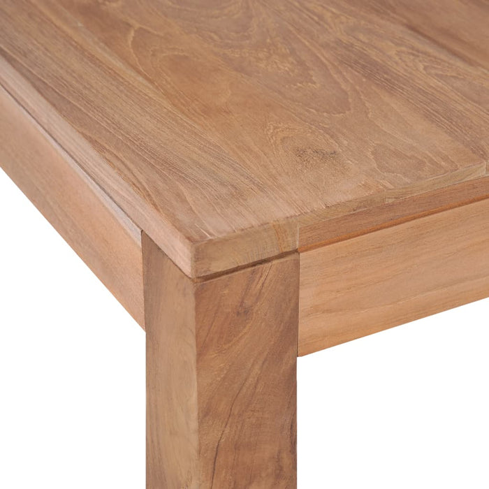 Coffee table solid teak wood with natural finish 60x60x40 cm