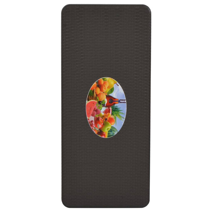 3-tlg. Bistro-Set Klappbar HDPE Braun Rattanoptik