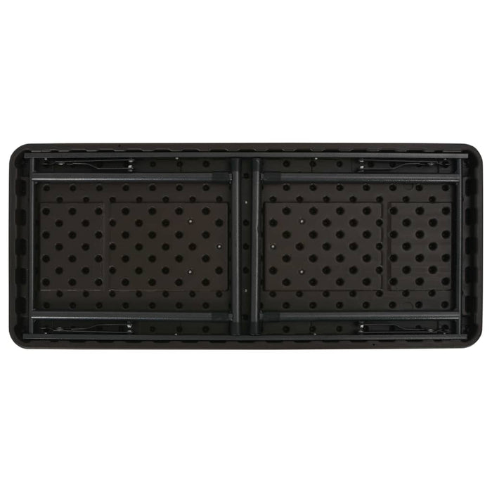 3-tlg. Bistro-Set Klappbar HDPE Braun Rattanoptik