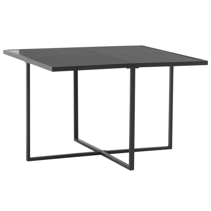 5-tlg. Garten-Essgruppe mit Auflagen Poly Rattan Schwarz