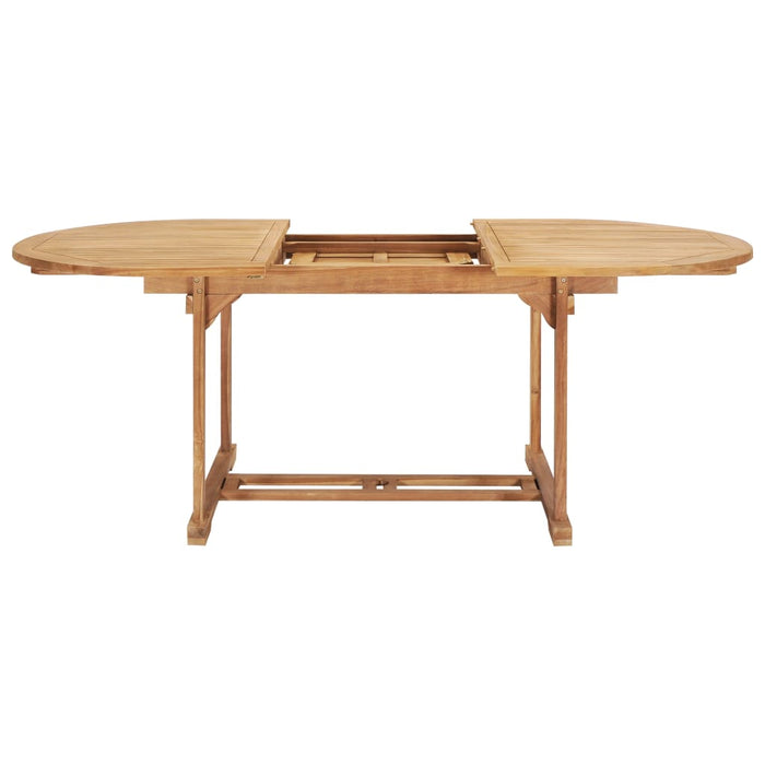 Extendable garden table 150-200 x 100 x 75 cm solid teak wood