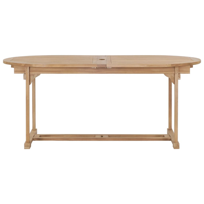 9-tlg. Garten-Essgruppe 180-280 x 100 x 75 cm Teak Massivholz