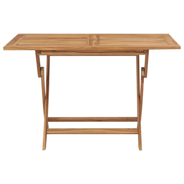 Folding garden table 120x70x75 cm solid teak wood