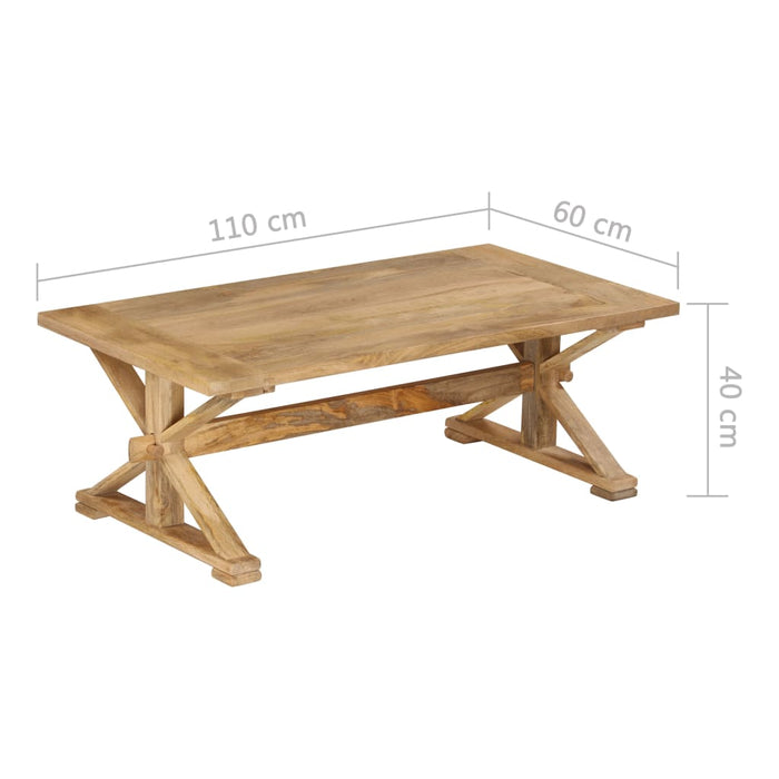 Couchtisch 110 x 60 x 40 cm Mangoholz Massiv