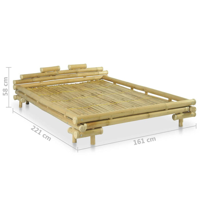 Bamboo bed frame 140×200 cm