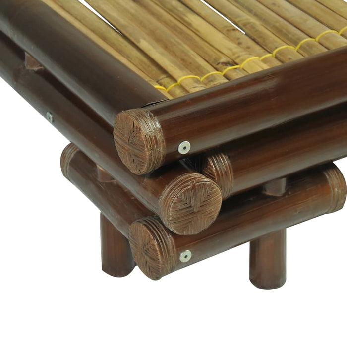 Bed frame dark brown bamboo 180×200 cm