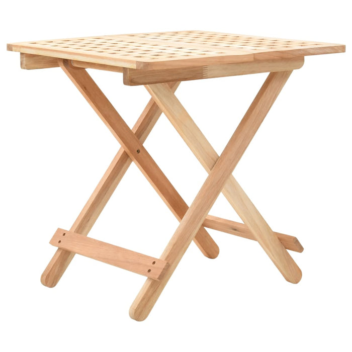 Folding side table solid walnut wood 50x50x49 cm