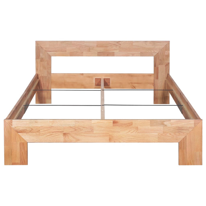 Solid oak wood bed 140x200 cm