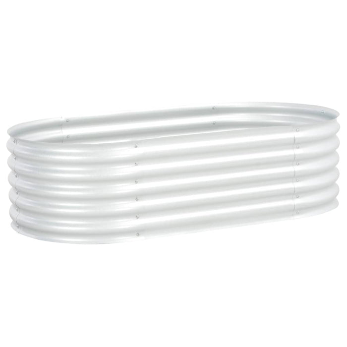 Garten-Hochbeet 160x80x44 cm Verzinkter Stahl Silbern