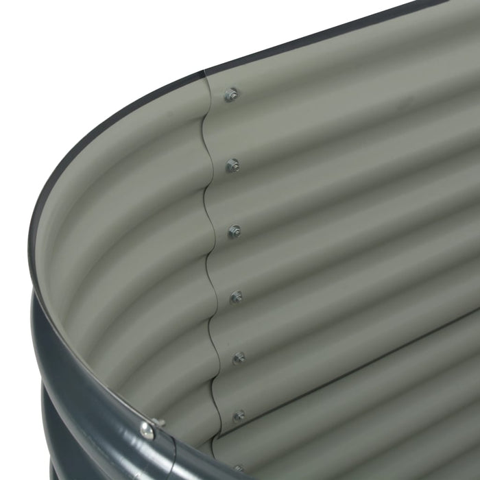 Garten-Hochbeet 160x80x81 cm Verzinkter Stahl Grau