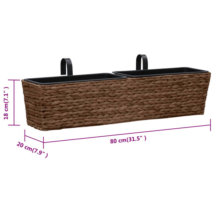 Pflanzkübel 2 Stk. Wasserhyazinthe Braun