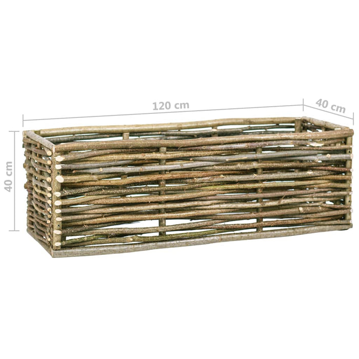 Garten-Hochbeet 120×40×40 cm Haselnussholz