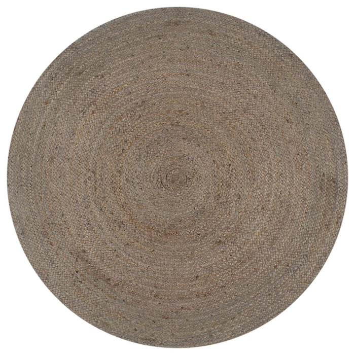 Rug Handmade Jute Round 150 cm Gray