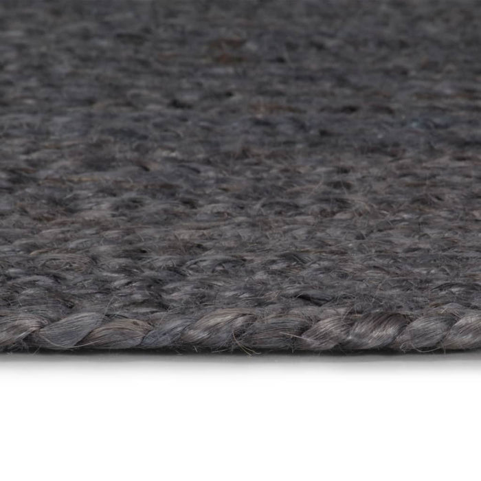 Carpet Handmade Jute Round 150 cm Dark Gray