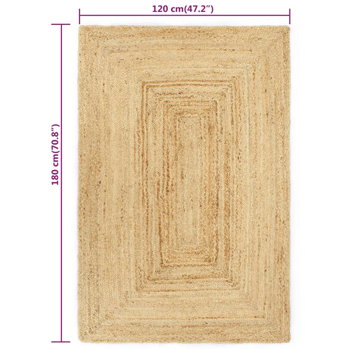 Teppich Handgefertigt Jute Natur 120x180 cm