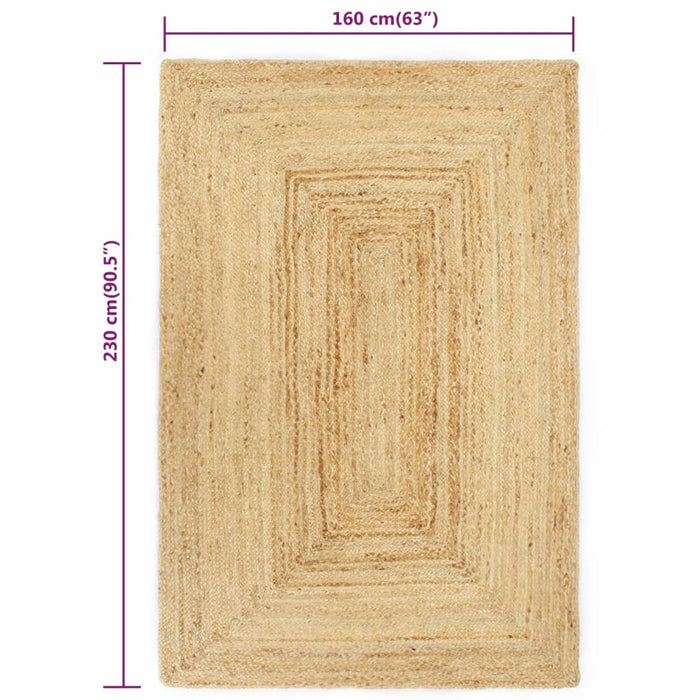 Carpet handmade natural jute 160x230 cm