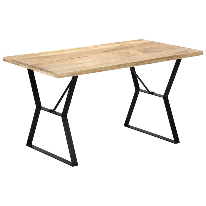 Dining table 140 x 80 x 76 cm solid mango wood