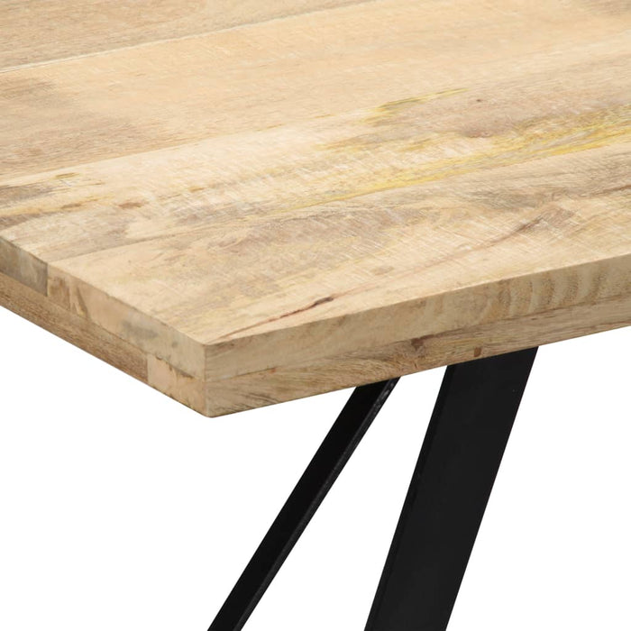 Dining table 140 x 80 x 76 cm solid mango wood