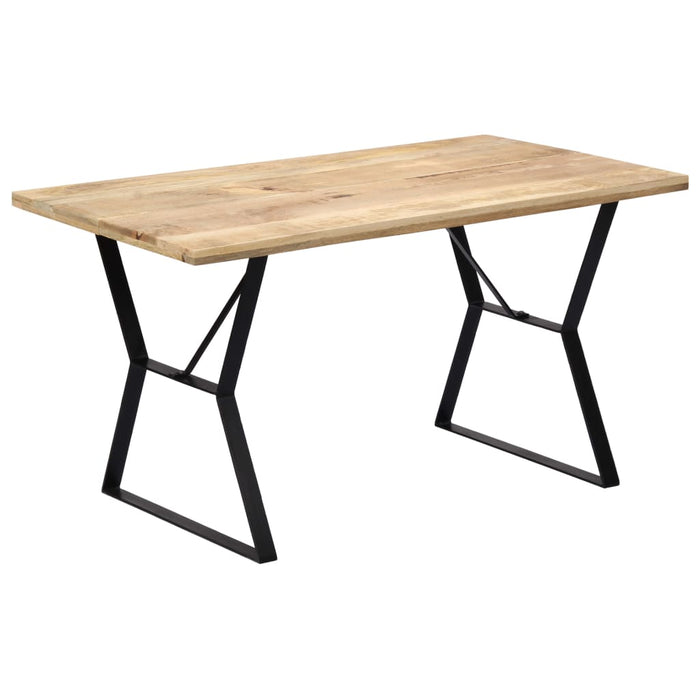 Dining table 140 x 80 x 76 cm solid mango wood