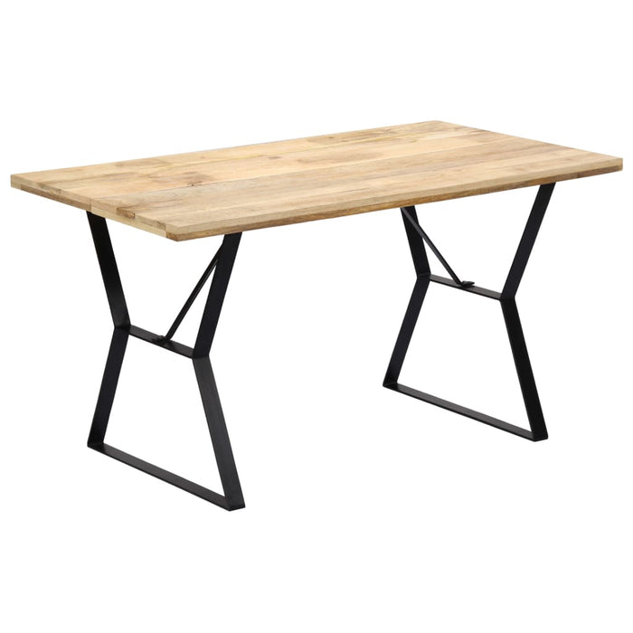 Dining table 140 x 80 x 76 cm solid mango wood