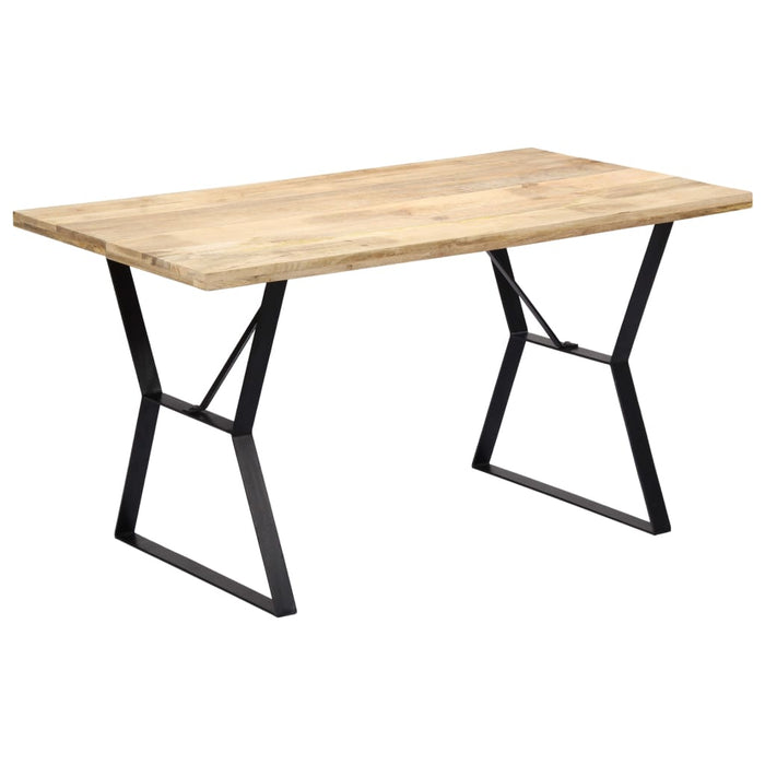 Dining table 140 x 80 x 76 cm solid mango wood