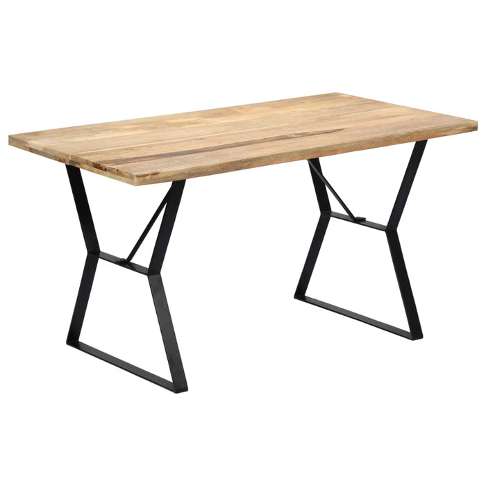 Dining table 140 x 80 x 76 cm solid mango wood