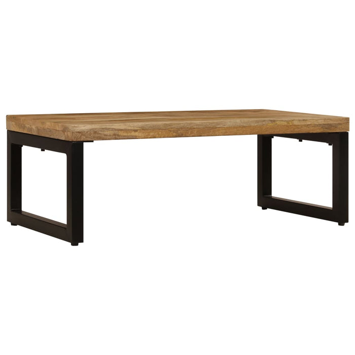Coffee table 100x50x35 cm mango solid wood and steel