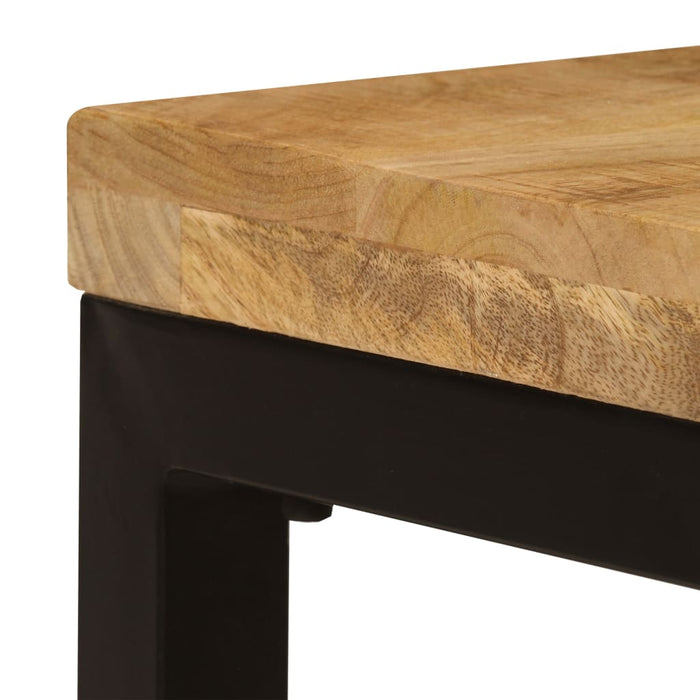 Coffee table 100x50x35 cm mango solid wood and steel
