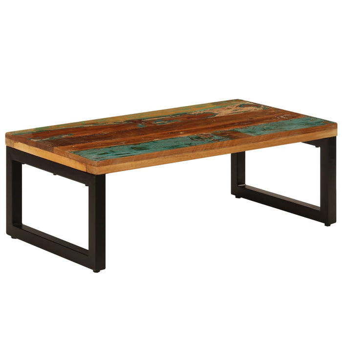 Coffee table 100x50x35 cm reclaimed wood and steel