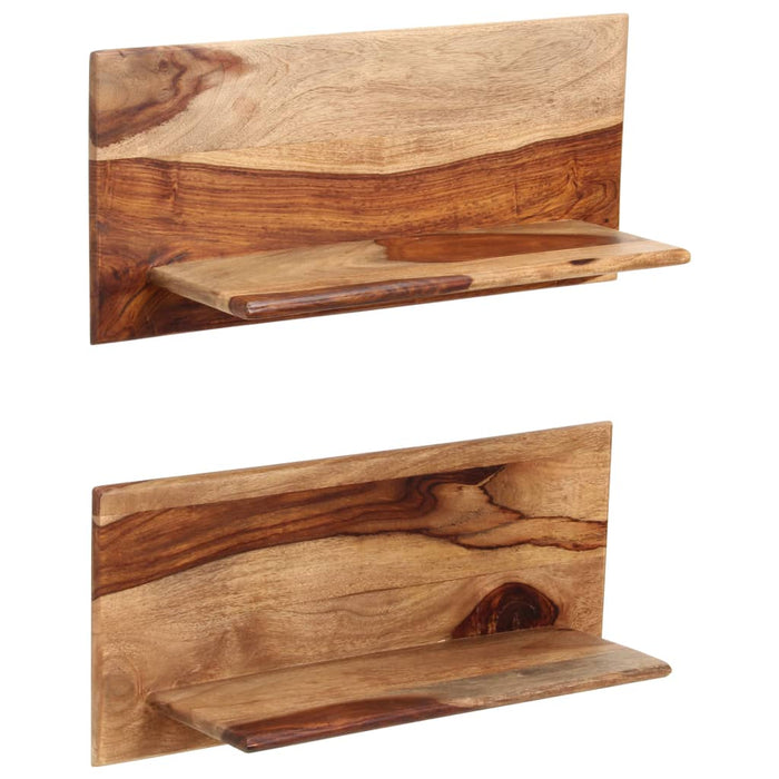 Wall shelves 2 pieces 58 x 26 x 20 cm solid wood