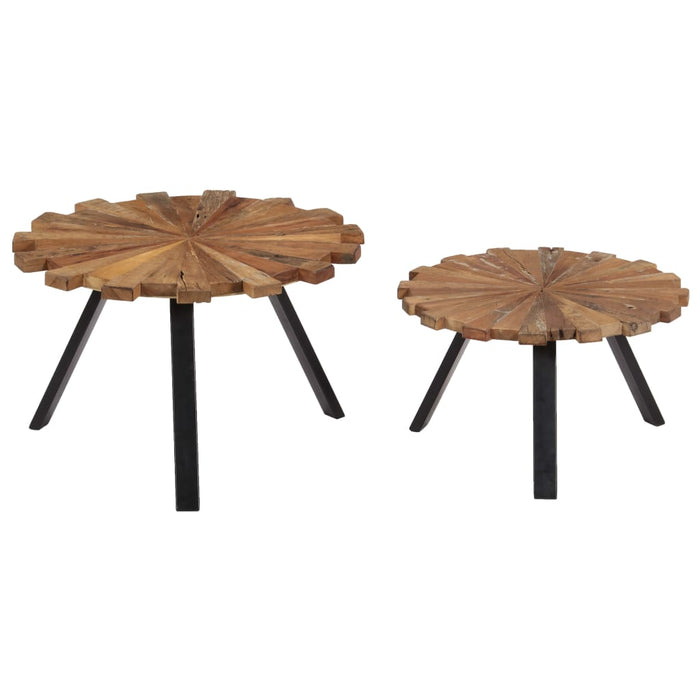 Coffee tables 2 pcs. Recycled solid wood