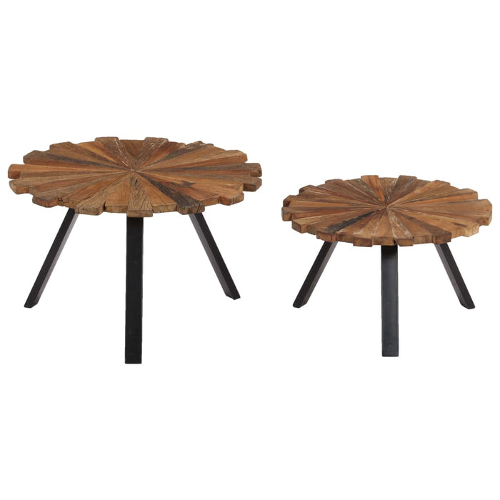 Coffee tables 2 pcs. Recycled solid wood