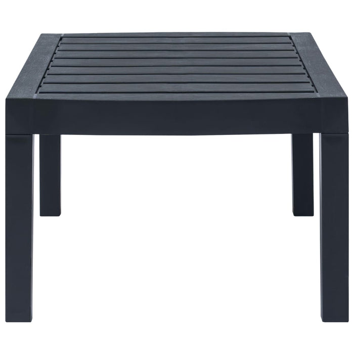 3-tlg. Garten-Essgruppe Anthrazit Kunststoff