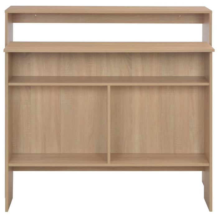 Bartisch mit 2 Tischplatten Eichenoptik 130x40x120 cm