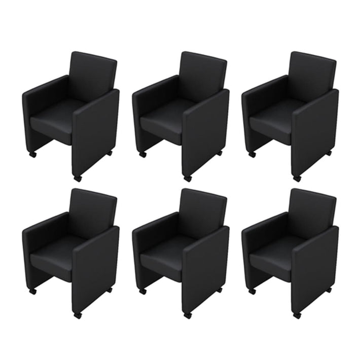 vidaXL Dining Chairs 6 pcs. Black Faux Leather