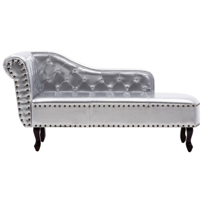 Chaiselongue Silbern Kunstleder